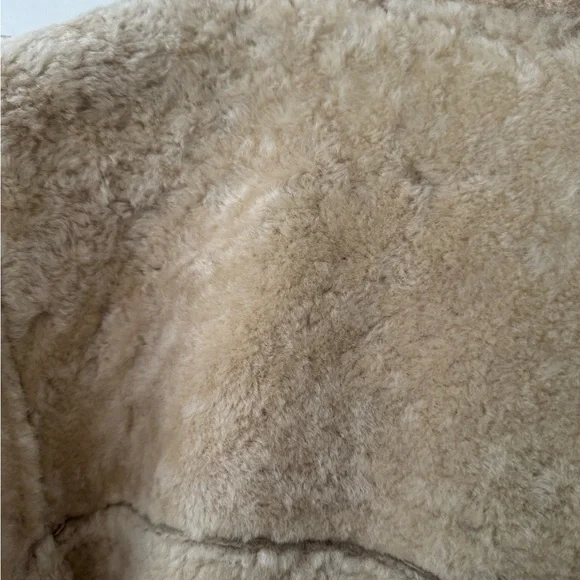 Shearling Reversible Coat with Detachable hood Size 10 Vintage - Picture 16 of 17